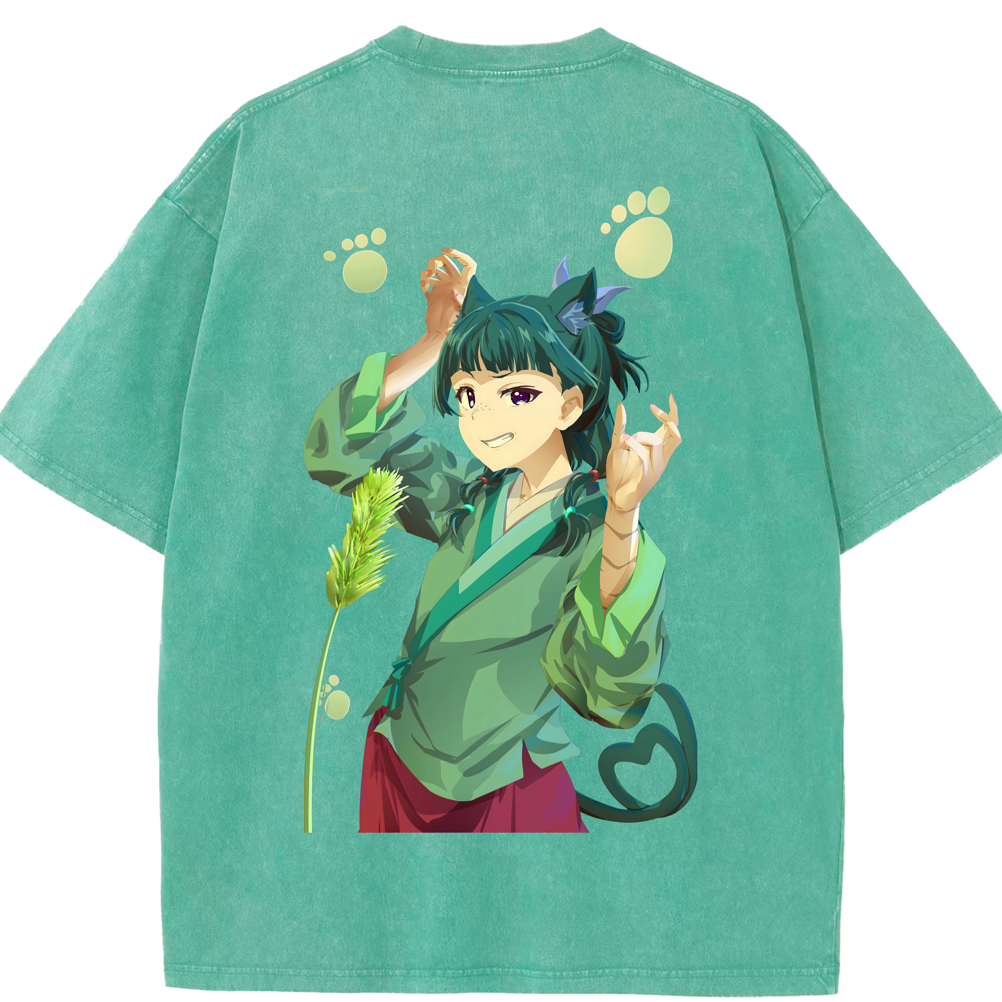（画像用） 薬屋のひとりごと The Apothecary Diaries 綿100% ヴィンテージ風 半袖Tシャツ（背面プリント）